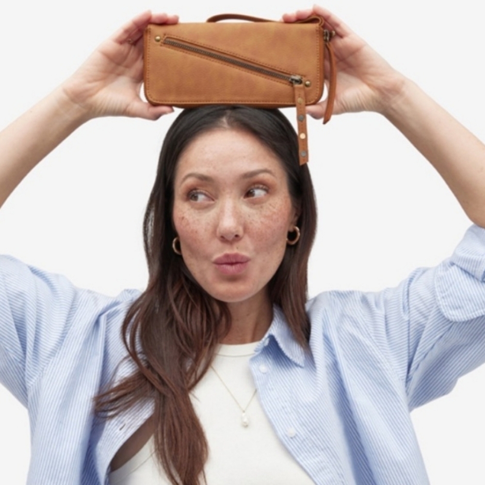 Free People Distressed Vegan Wallet. Brand New and Sealed in Package!